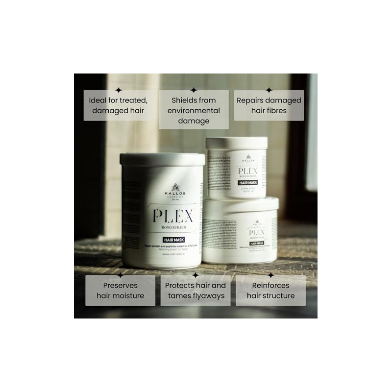 Kallos Mascarilla capilar Plex Bond Builder Tratamiento reparador de enlaces