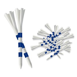 Aninako Golf Tee, Adjustable Height, 3.3 inches (83 mm), 30 Pieces, Long Tees, Easy to Shake, Increased Distance and Break-Resistant, Durable, Beginner, Golf Long Tees (White and Blue)