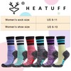 Heatuff Womens 6 Pack Hiking Crew Socks Performance Athletic Cushion