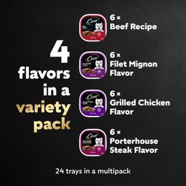 CESAR Classic Loaf in Sauce Gourmet Wet Dog Food Variety Pack 24 Trays 3.5 oz