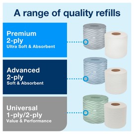 Tork Twin Toilet Paper Roll Dispenser Smoke T24, Modern Look, 55TR