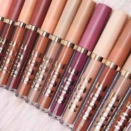 Labial Mate Larga Duración Nude 24 Unidades Favorbeauty Marrón Claro                                                                                  