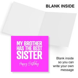 Punkcards - Birthday Card for Brother, For My Brother From Your Sister Card, Birthday Cards Funny, Made in UK