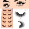 DYSILK 5 Pairs 6D Lashes Faux Mink Eyelashes Wispy Fluffy