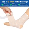 AZEN Premium 4 Pack Elastic Bandage Wrap (2x2", 2x3"), Compression