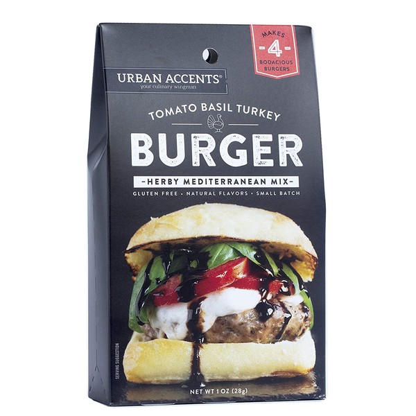 Urban Accents Tomato Basil Turkey Burger Herby Mediterranean Mix