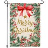 Merry Christmas Garden Flag 12x18 Inch Double Sided, Christmas Red