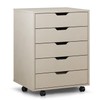 Zanzio Home Office Mobile File Cabinet with 2 Deep Drawers