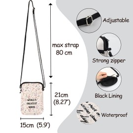 MNIGIU Nurse Inspired Gift World's Greatest Nurse Crossbody Bag Nurse Life Gift Nursing Shoulder Bag Gifts For Medical Staff, World's Greatest Nurse