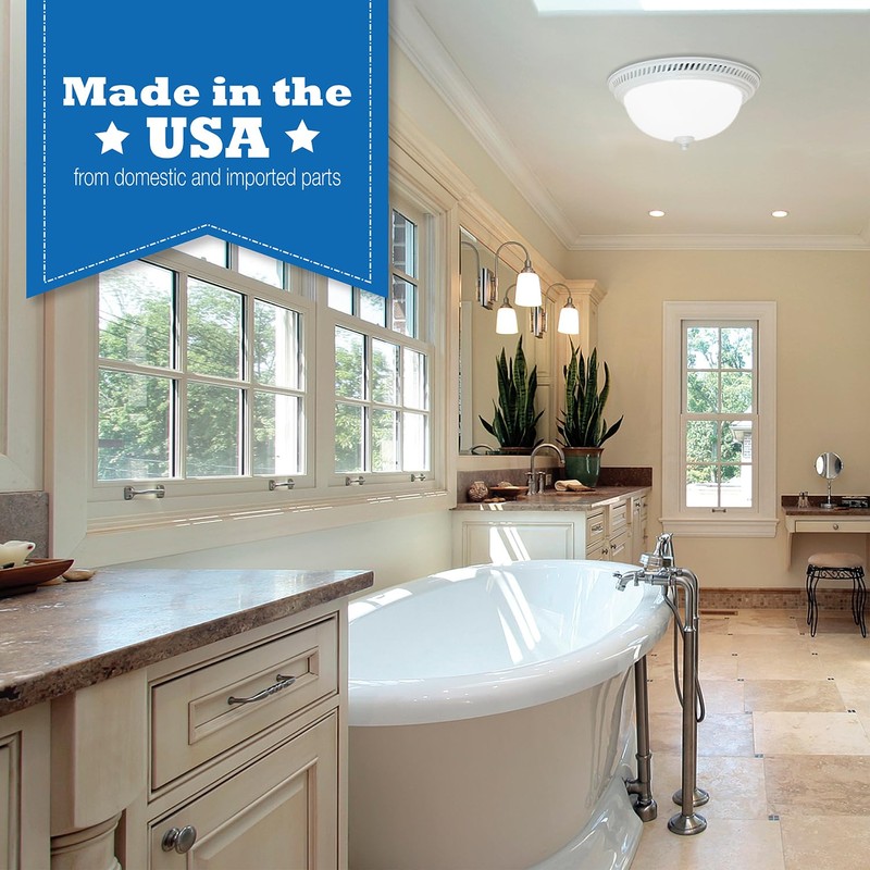 Air King DRLC703 Decorative Round Quiet Exhaust Bath Fan with