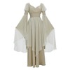 daizbella Medieval Renaissance Dress Fairy Elf Dress Retro Cinched Waist