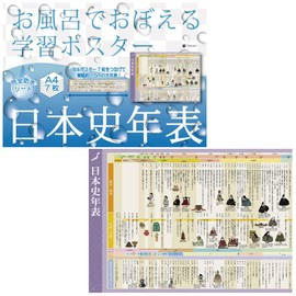 Gakupo Learning Posters, Japanese History Chronology, A4 Posters, Set of 7, Junior High School Entrance Examination, College Entrance Exam, Society, History, Waterproof, Teaching Material, Japanese History Chronology