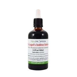 Lugols Iodine Solution 7% 3.4 Oz - 100 ml | 21% Lugol's Liquid Formulation | Made with 7 Percent Iodine and 14% Potassium Iodide | Heiltropfen®