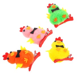 FOMIYES Chick Hair Clip Set 4 Pieces Easter Party Supplies Soft Chick Decorative Hairpins for Girls Stylish Party Accessory