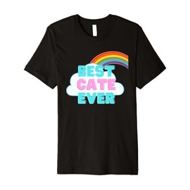 Cate - Best Cate Ever - Rainbow Cute Girl Cate Premium T-Shirt