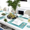 Placemats and Coaster Sets Teal Set of 6 - Woven