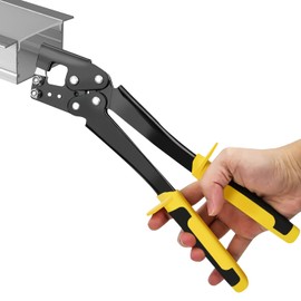 Handle Bolt Crimper Drywall Pliers: Nizirioo Lightweight Steel Keel Fixed Punch Pliers Professional Grip Bolt Crimper Stand Composite Pliers Lightweight Steel Keel Fixed Hole Pliers for Decoration