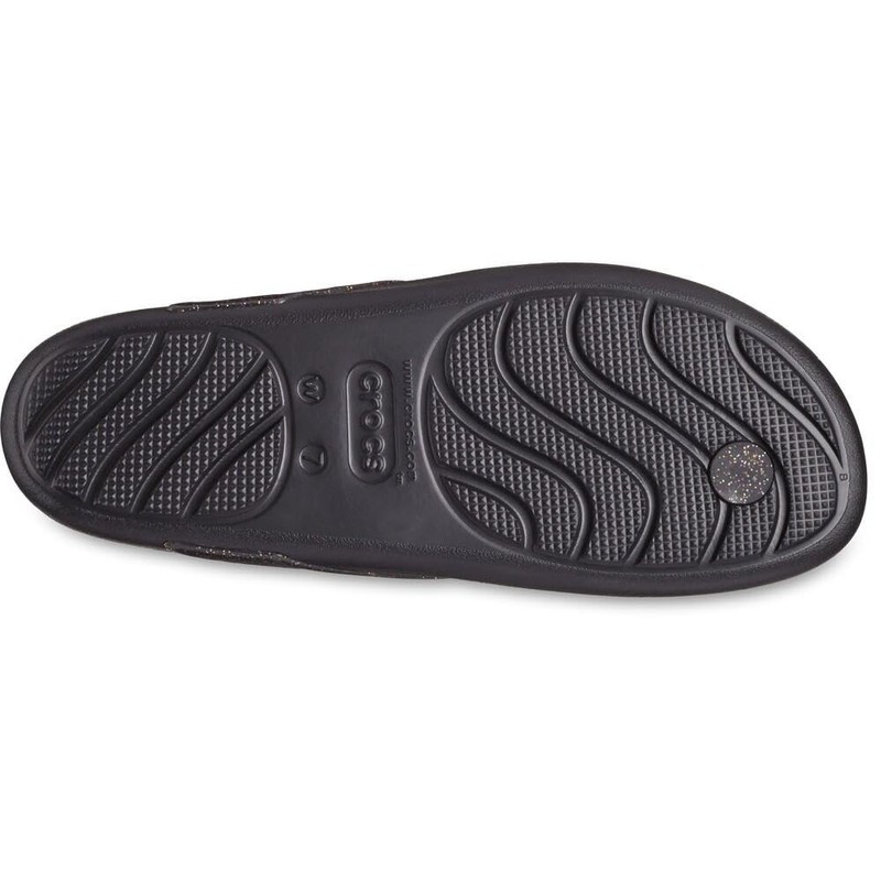 Crocs Splash Glossy Flip Flops, Black, 5 UK
