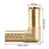 sourcing map 19mm Barb Brass Hose Fitting 90 Degree Elbow