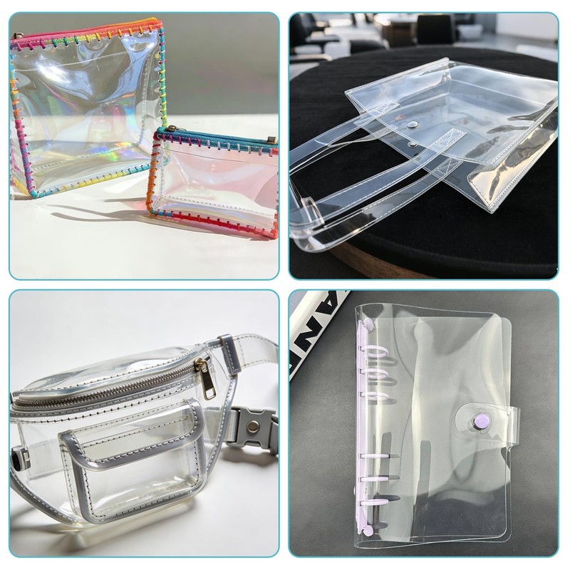 Clear Vinyl for Sewing, Clear PVC Vinyl Roll 11.8" x