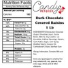 Candy Retailer Dark Chocolate Covered Raisins 1 Lb
