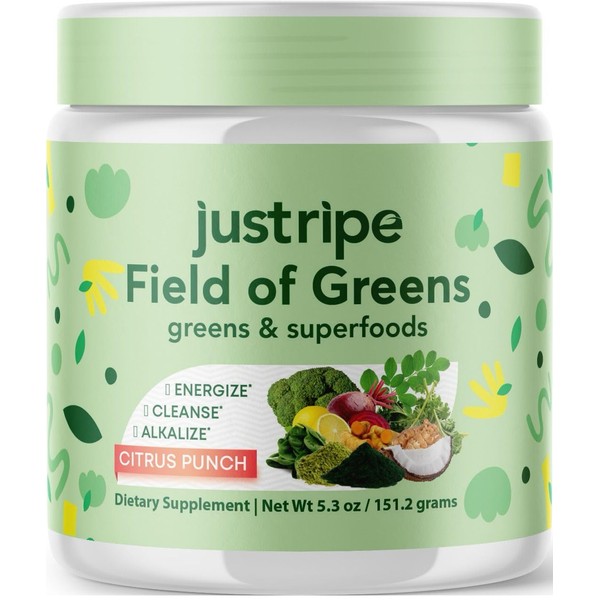 Field of Greens Superfood Powder with Organic Spirulina, Chlorella, Beet