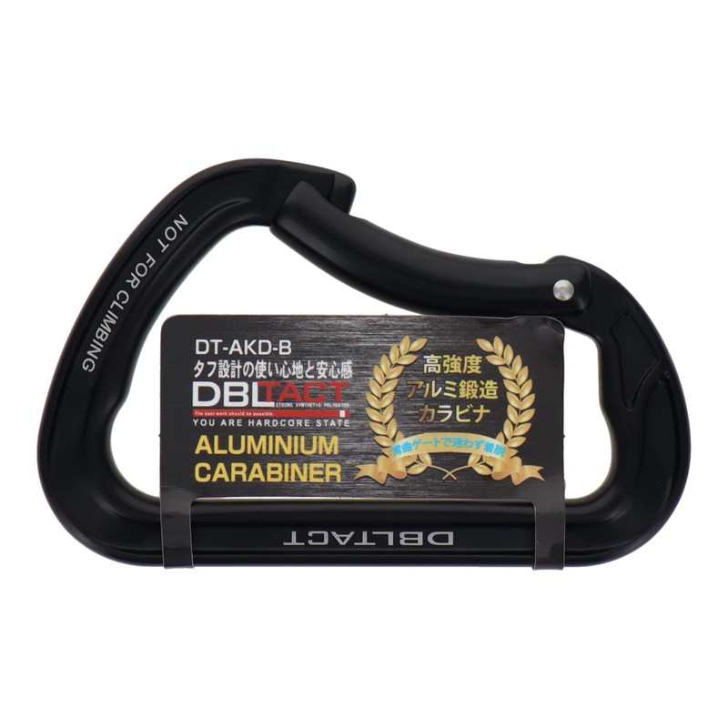 Sankyo Corporation DBLTACT DT-AKD-B Forged Aluminum Carabiner, 4.3 inches (110