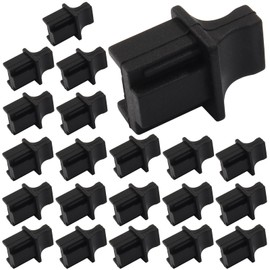 Moicstiy 20Pcs RJ45 Anti-Dust Cover Cap, Silicone Ethernet Dust Plugs Protector for Fiber Optic Copper RJ45 Female Fiber Terminal Slot