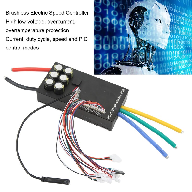 Brushless Motor Controller Aluminum Alloy ESC Electric Robot Scooter Speed