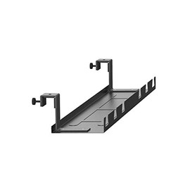 Mono Cable Tray Organizer - Black | Under Desk Cord Management, Ideal For Work Computer Tables, Home and Office Sit-Stand Desks - Workstream Collectio