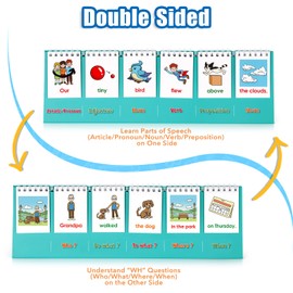 Aizweb Silly Sentence Building for Kids,Speech Therapy Learn to Read for Preschool Kindergarten 1st 2nd Grade Special Education Classroom Must Have,Homeschool Educational Toy Reading Learning Game