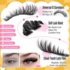 Calphdiar Lash Clusters 40D+60D+80D+100D Eyelash Clusters 474PCS Individual Lashes D-Curly
