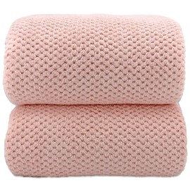 YTYC Towels,39x78 Inch Oversized Bath Sheets Towels for Adults Luxury Bath Towels Extra Large Sets for Bathroom Super Soft Highly Absorbent Microfiber Shower Towels 80% Polyester (Pink,2 Piece)