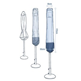 Maypole Large Parasol Rotary Washing Line Cover 600D Oxford Heavy Duty Water Resistant PVC Lined