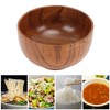 Wood Soup Bowl Unique Texture Exquisite Smoothly Round Wooden Bowl