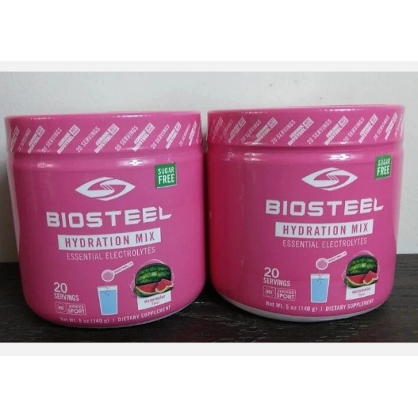 2 Pack BioSteel Sports Hydration Mix Watermelon Flavor 5oz 140g