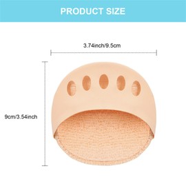 Almohadillas para antepié, tela de panal, cojines metatarsianos, almohadillas de bola de pie para mujer, 5 colores (10 pares)