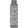 Quokka The Mandalorian Grogu Leaves Thermosflasche, Edelstahl, einfarbig, Grau, 630