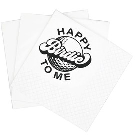 SharkBliss Funny Sarcastic Golf Quotes Cocktail Napkins, 100 Pack Happy Birdie To Me Disposable Paper Cocktail Napkins For Retirement Birthday Bachelor Party 2-Ply, 5x5" (Happy Birdie To Me)