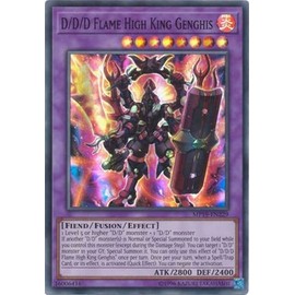 Yu-Gi-Oh! - D/D/D Flame High King Genghis - MP19-EN229 - Super Rare - 1st Edition - 2019 Gold Sarcophagus Tin Mega Pack