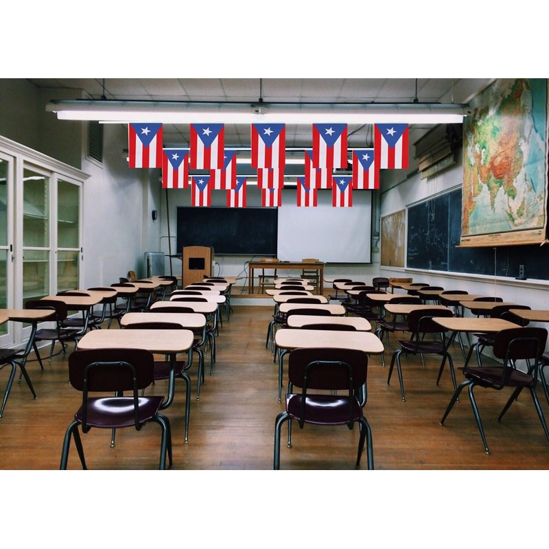 FFILL Puerto ricans Banner Flag String,Puerto Rico Mini Flag Small