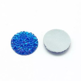 Unbranded 10 pcs Druzy Resin Embellishment Cabochons Blue – 10mm – Shimmer Style