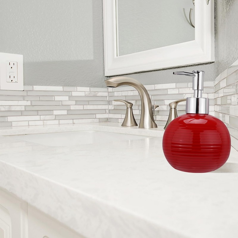 Alipis Ceramic Pump Bottle, Refillable Lotion and Soap Dispenser with