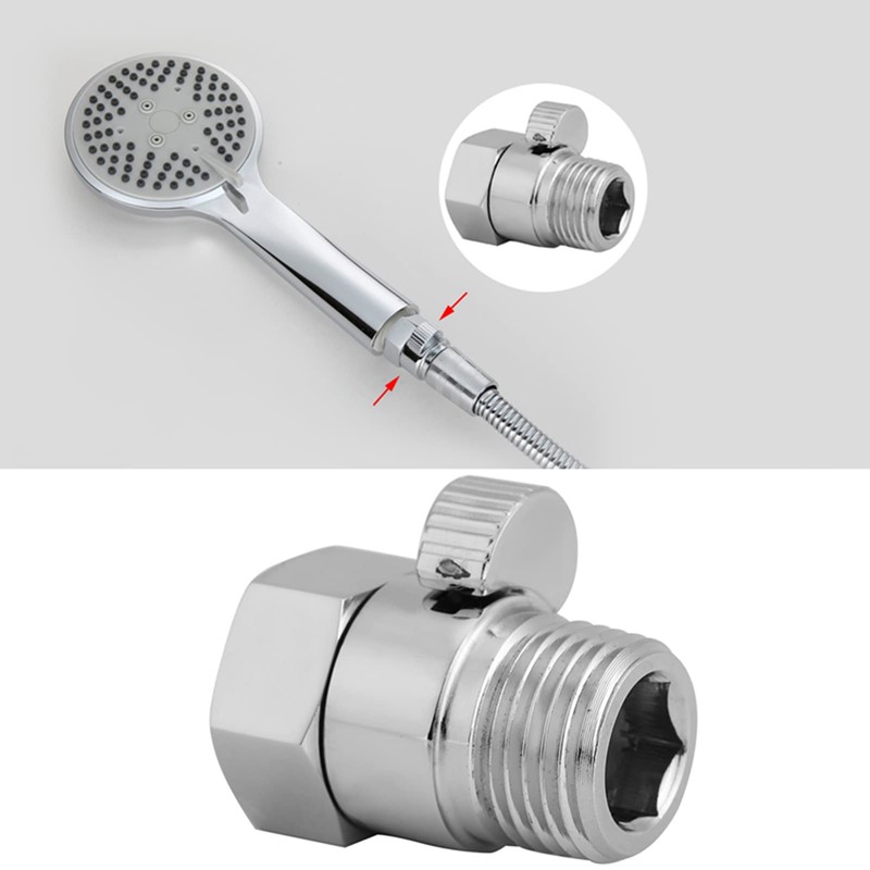 Flow Control Shut-off Valve, G1/2 Solid Brass Water Saving Valve,