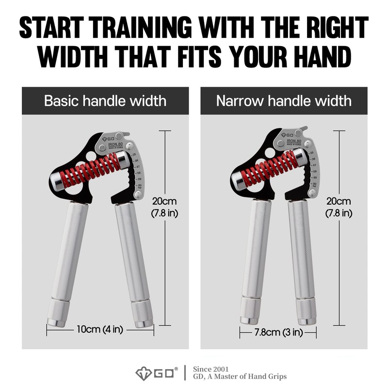 GD IRON GRIP Hand Grip Strengthener (Grip Strength Trainer) Premium