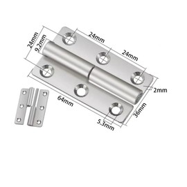 2pcs 2.5inches 304 Stainless Steel Release Hinge,Lift Off Slip Joint Flag Hinges,Folding Rising Butt Ball Bearing Door Hinges for Cabinets,Doors-Right Handedness