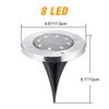 ODEETRONIC Solar Ground Lights, 12 Pack 8 LED Solar Disk