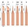 Bestgle 12 Pcs 900M-T Series Pure Copper Soldering Iron Tips