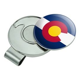 GRAPHICS & MORE Colorado State Flag Golf Hat Clip with Magnetic Ball Marker