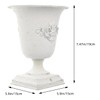 POPETPOP Tall Urn Vase Retro White Metal Urn Planter Rustic